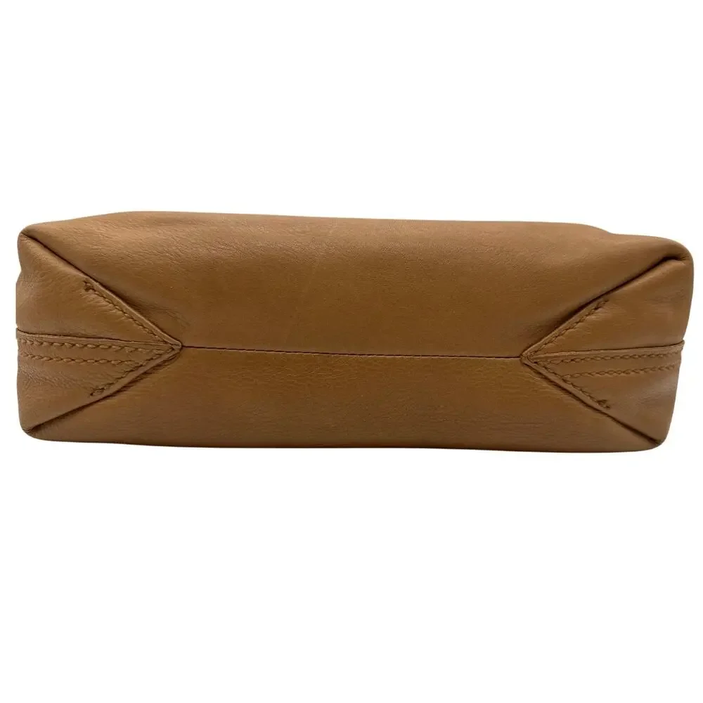 Madewell Piazza Crossbody Purse Brown Leather Timber Beam Bucket Bag NH025